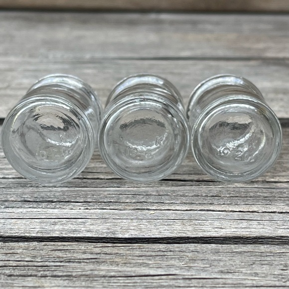 Vintage Restaurant Glass Creamer Jars Set of 3 - Picture 5 of 7